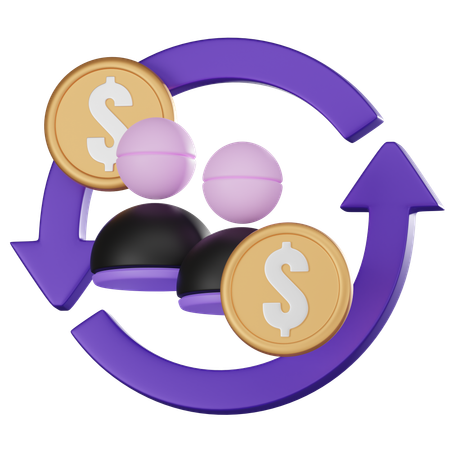 Transferencia de dinero  3D Icon