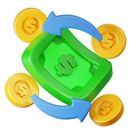 Transferencia de dinero  3D Icon