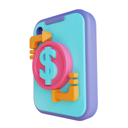 Transferencia de dinero  3D Illustration