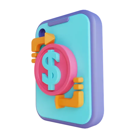 Transferencia de dinero  3D Illustration