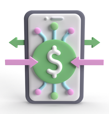 Transferencia de dinero  3D Icon