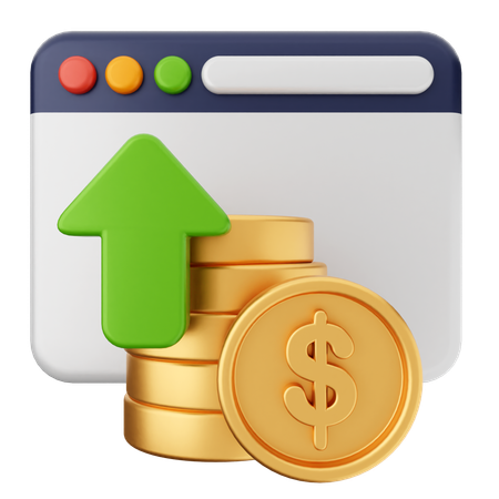 Transferir dinero dolar  3D Icon