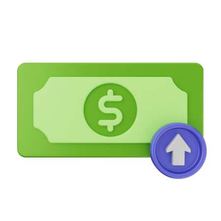 Transferir dinero dolar  3D Icon