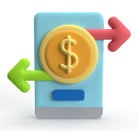 Transferir dinero en línea  3D Icon