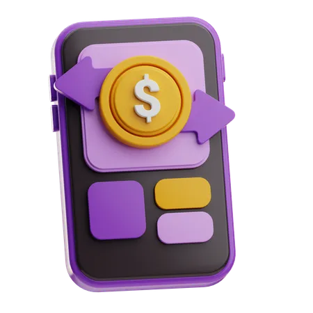 Transferencia de dinero en línea  3D Icon