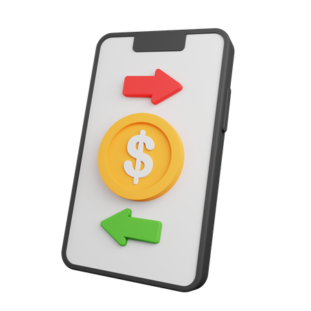 Transferencia de dinero en línea  3D Icon