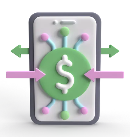 Transferência de dinheiro  3D Icon