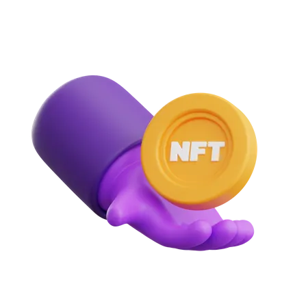 Transferência de moedas nft  3D Icon