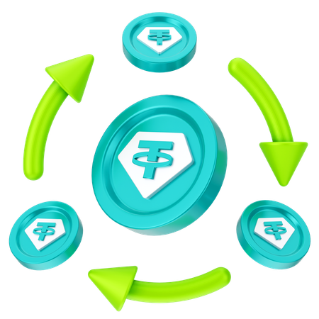 Transferencia de monedas  3D Icon