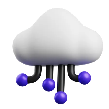 Transferência na nuvem  3D Icon