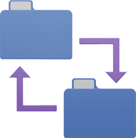 Transferência de pasta  3D Icon