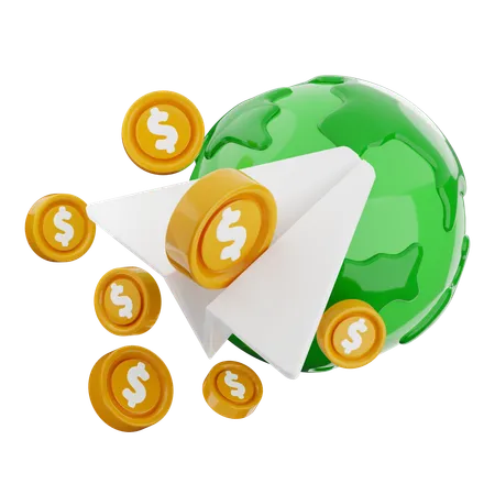 Transferência global  3D Icon