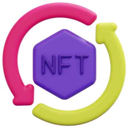 Transferencia nft  3D Icon