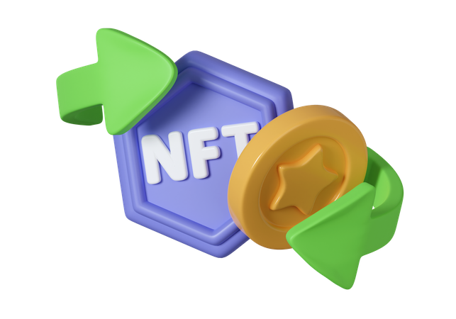 Transferencia nft  3D Icon