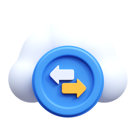 Transferencia a la nube  3D Icon