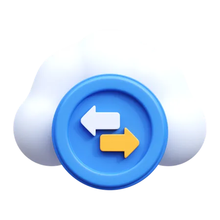 Transferencia a la nube  3D Icon