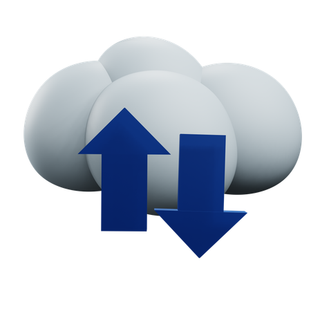 Transferencia a la nube  3D Icon