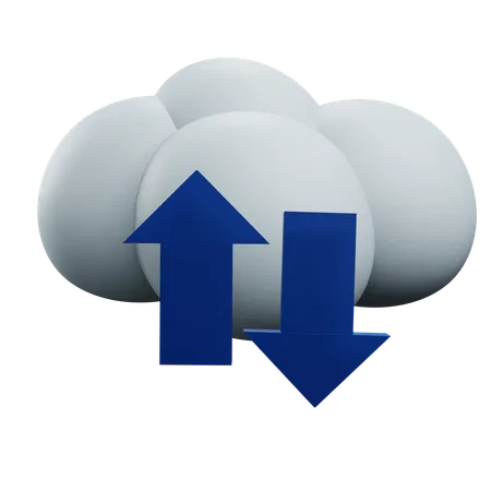 Transferencia a la nube  3D Icon