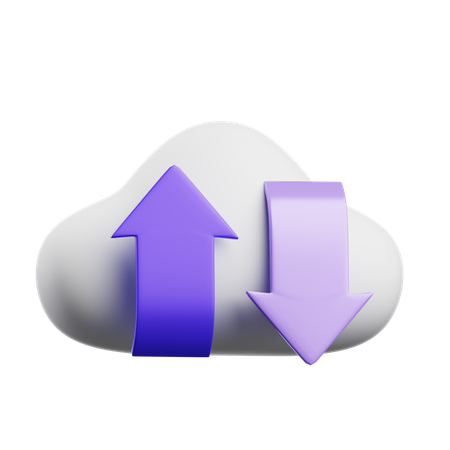 Transferencia a la nube  3D Icon