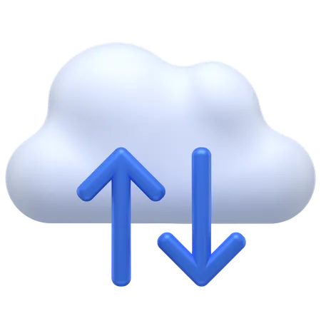 Transferencia a la nube  3D Icon