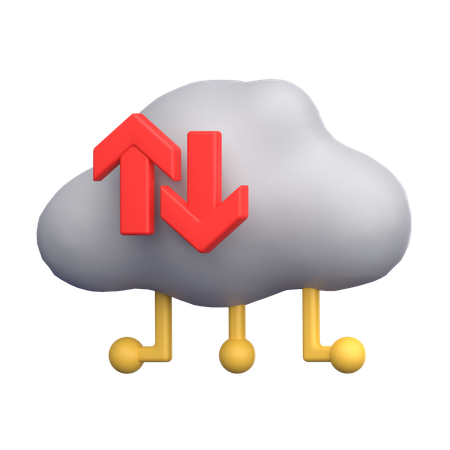 Transferencia a la nube  3D Icon