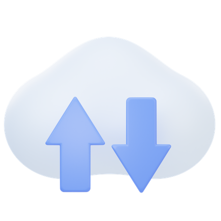 Transferencia a la nube  3D Icon