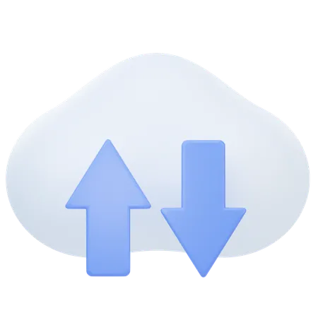 Transferencia a la nube  3D Icon