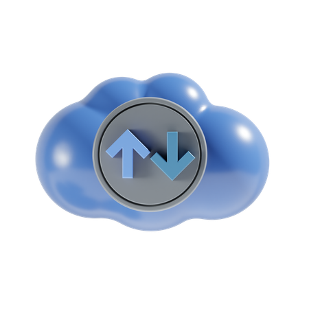 Transferencia a la nube  3D Icon