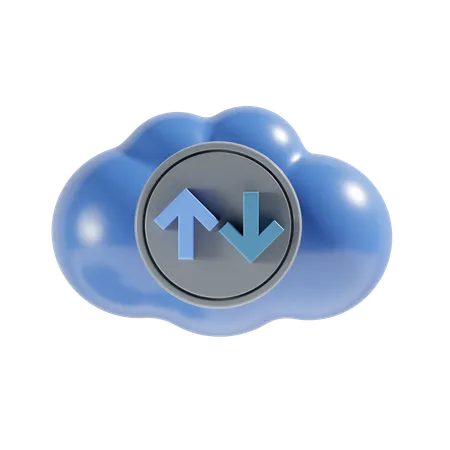 Transferencia a la nube  3D Icon