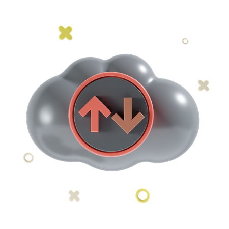 Transferencia a la nube  3D Icon