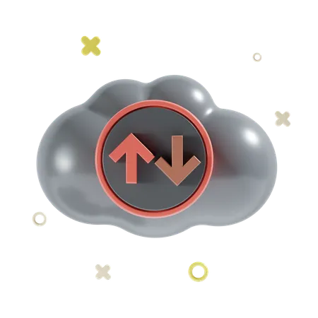 Transferencia a la nube  3D Icon