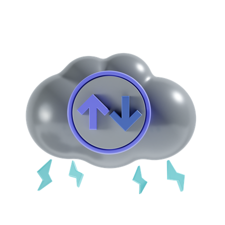 Transferencia a la nube  3D Icon