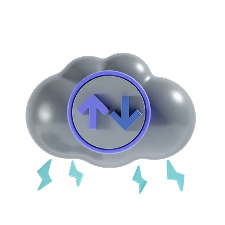 Transferencia a la nube  3D Icon