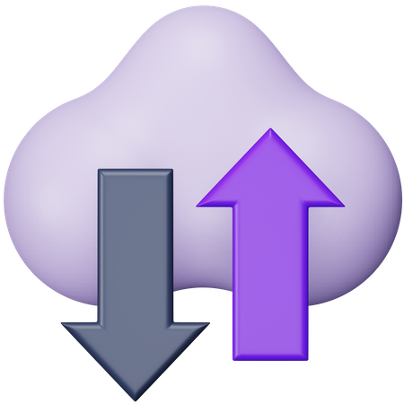 Transferencia a la nube  3D Icon