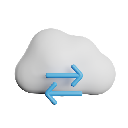 Transferencia a la nube  3D Icon
