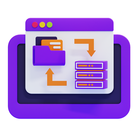 Transferencia a la nube  3D Icon