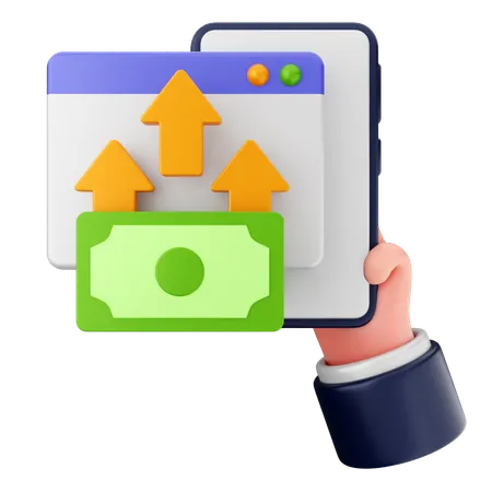 Pago por transferencia web  3D Icon