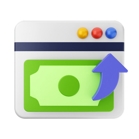 Pago por transferencia web  3D Icon