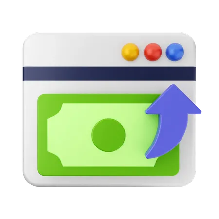 Pago por transferencia web  3D Icon