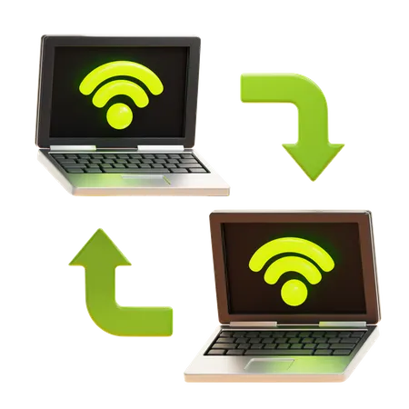Transferência wi-fi  3D Icon