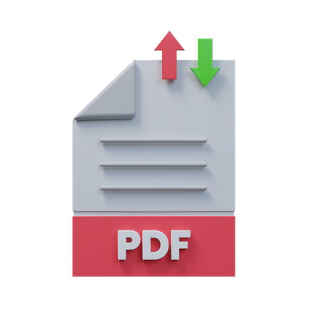 Transferir archivo pdf  3D Icon
