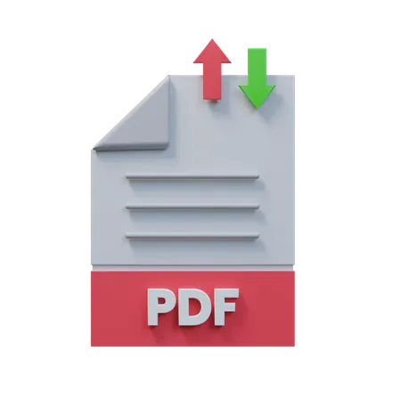 Transferir archivo pdf  3D Icon