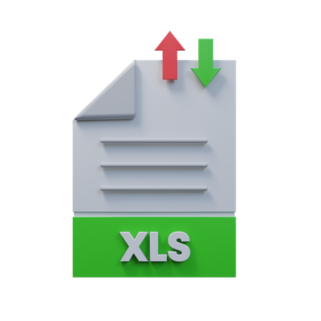 Transferir archivo xls  3D Icon