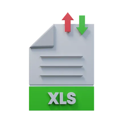 Transferir archivo xls  3D Icon