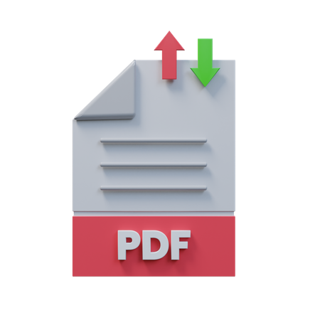 Transferir arquivo pdf  3D Icon