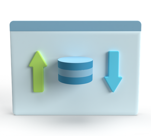 Transferir datos  3D Icon