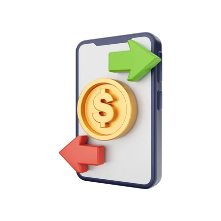 Transferir dinero  3D Illustration