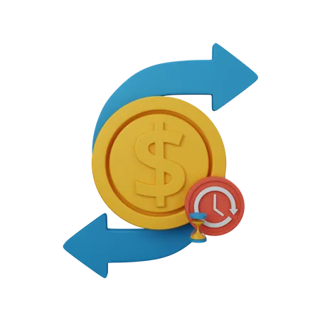 Representacion 3 D De Transferencia De Dinero Aislada Util Para El Diseno De Negocios Moneda Economia Y Finanzas 3D Icon