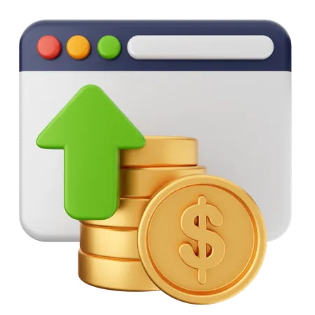 Transferir dinheiro dólar  3D Icon