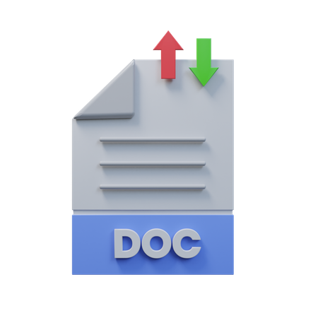 Transferir archivo doc  3D Icon